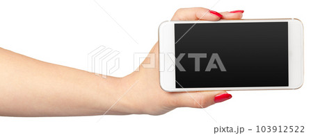 Smart Phone on Hand Isolated 103912522