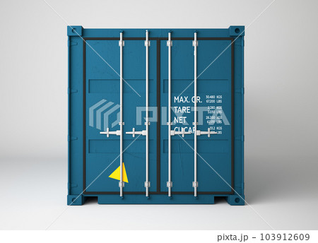 3d rendering of blue container cargo on white background 3d rendering of blue container cargo on white background 103912609