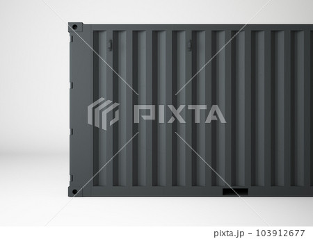 3d rendering of gray container cargo on white...のイラスト素材 [103912677] - PIXTA