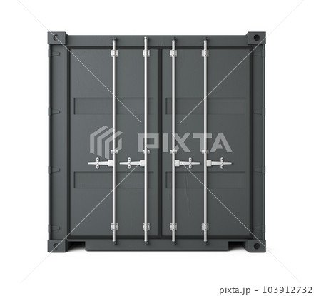 3d rendering of gray container cargo on white background 3d rendering of gray container cargo on white background 103912732