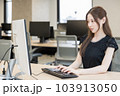 パソコンでメールを処理している女性 103913050