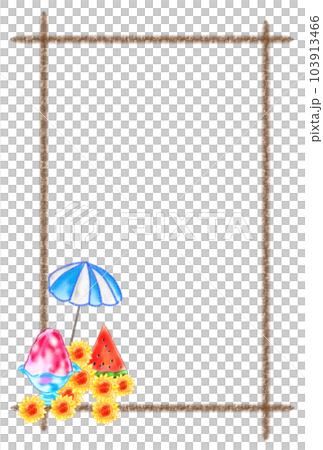 預示著夏天到來的刨冰明信片 103913466