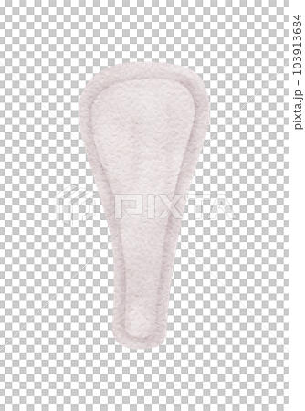 Menstruation Feminine hygiene products, Clean everyday hygienic pads for thongs, sanitary napkins. Soft cotton texture. Menstrual cycle. Women's Health. Hand drawn watercolor illustration for pack 103913684