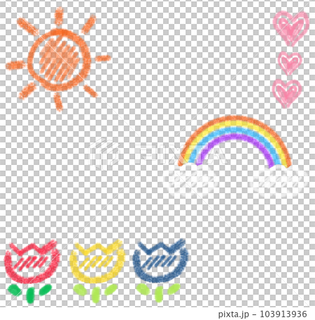 蠟筆塗鴉插圖 103913936