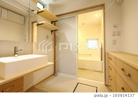 デザイナーズハウス お洒落な洗面脱衣室 デザイナーズハウス お洒落な洗面脱衣室 103914137