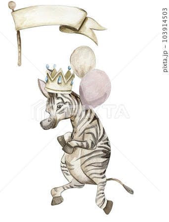 Zebra composition . Watercolor hand drawn tropical animal . Designf for baby shower party, birthday, cake, holiday celebration design, greetings card,invitation. Zebra composition . Watercolor hand drawn tropical animal . Designf for baby shower party, birthday, cake, holiday celebration design, greetings card,invitation. 103914503