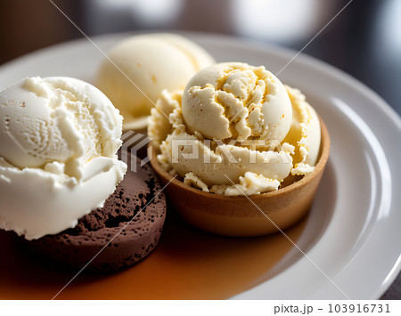 Cozy ice cream restaurant with high detail. 103916731