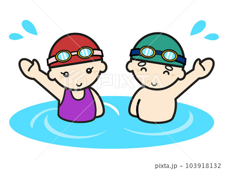 水の中で手を振るシニア 水の中で手を振るシニア 103918132