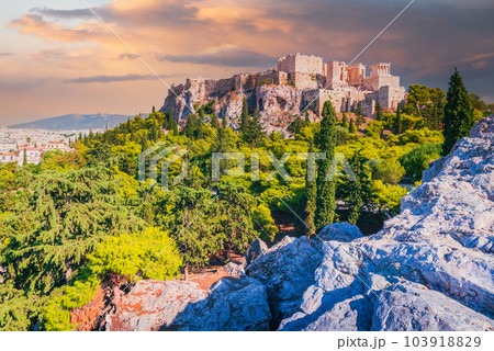 Athens, Greece. Acropolis, ancient ruins of Greek republic. Athens, Greece. Acropolis, ancient ruins of Greek republic. 103918829