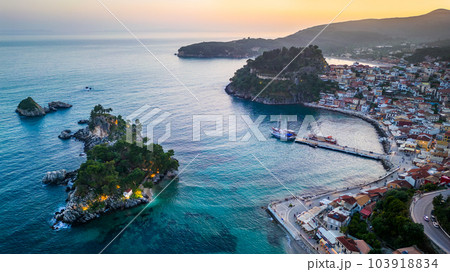 Parga, Greece. Beautiful colorful coastal town in Epirus, Greek holidays. 103918834