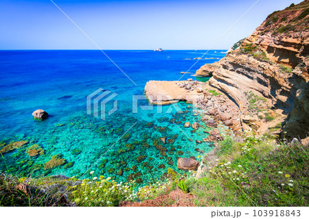 Kefalonia, Greece. Paralia Amandakis, beautiful Ionian Islands. 103918843