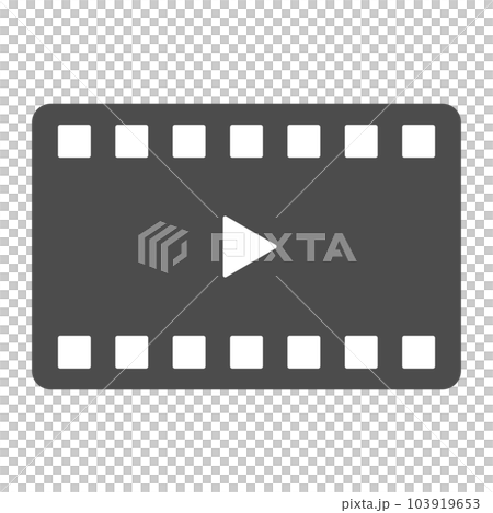 代表視頻的簡單矢量圖標說明 103919653