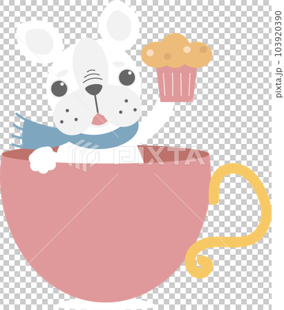 happy valentine's day with dog and cupcake, love concept, flat png transparent element character design happy valentine's day with dog and cupcake, love concept, flat png transparent element character design 103920390