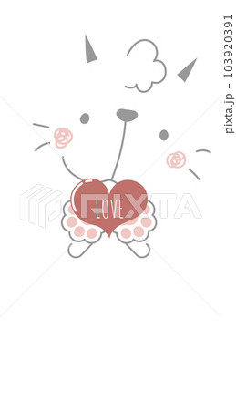happy valentine's day with cat and heart, love concept, flat png transparent element character design happy valentine's day with cat and heart, love concept, flat png transparent element character design 103920391