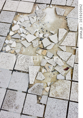 割れたタイル 割れたタイル 103920942