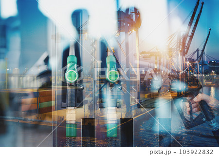 Fuel pump station ready to a refueling 103922832