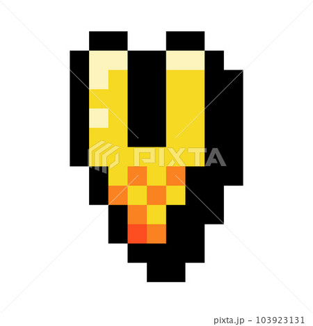 Pixel 8 Bit Uppercase Letter V as Font and Alphabet Vector Illustration 103923131