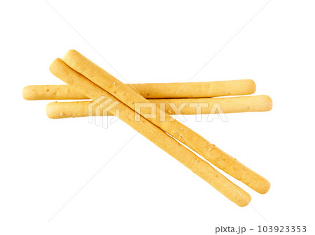 grissini- traditional italian bread snack isolated on the white background. 103923353