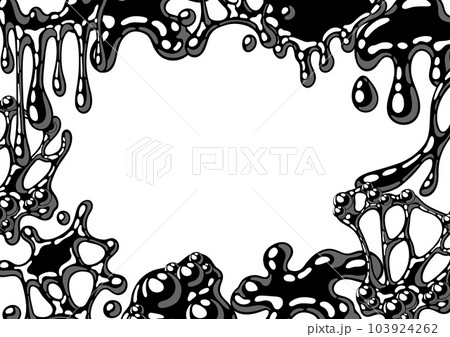 Blots and drips slime background. Toxic mucus smudges streaks and blotch. 103924262