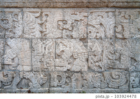Bas Relief in Chichen Itza 103924478