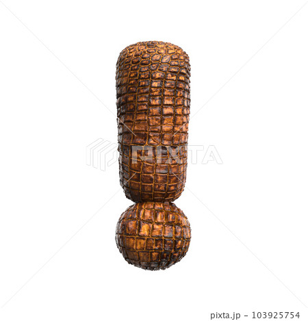 crocodile exclamation point - 3d reptile symbol - Suitable for wildlife, ecology or conservation related subjects 103925754