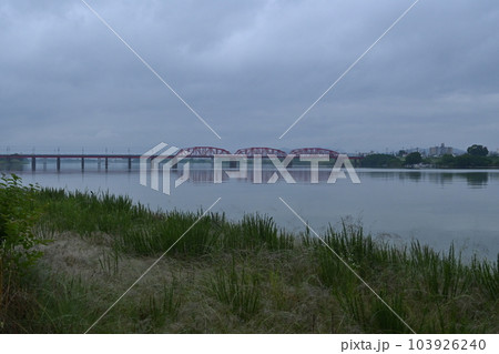 朝の河川敷にて 朝の河川敷にて 103926240