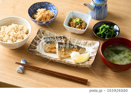 健康的な日本の食事 103926880