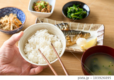 白いご飯を食べる 103926895