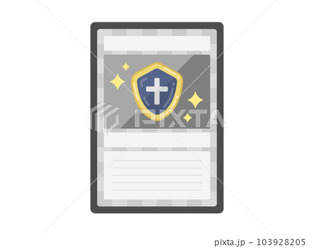 トレーディングカードの、盾の防具カードのイラスト 103928205