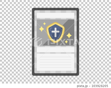 トレーディングカードの、盾の防具カードのイラスト 103928205