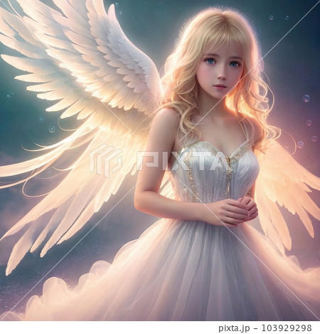 シャボン玉と天使16のイラスト素材 [103929298] - PIXTA