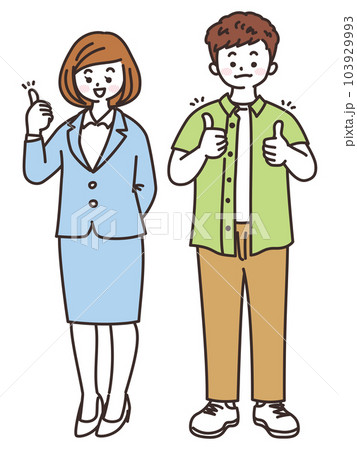 サムズアップする若者 グッドサイン サムズアップする若者 グッドサイン 103929993