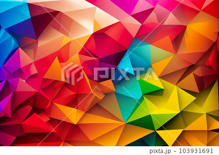 rainbow colorful geometric triangle abstract background illustration. Polygonal design. rainbow colorful geometric triangle abstract background illustration. Polygonal design. 103931691