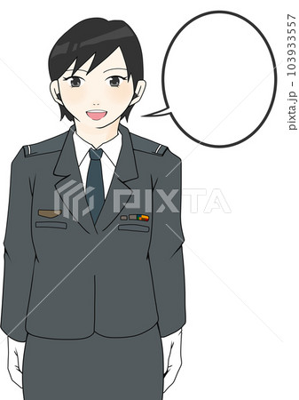 女性自衛官のかわいいイラスト素材(2) 103933557