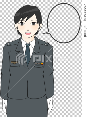 Cute illustrations of female self-defense officers (2) 103933557