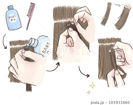 シールエクステの外し方 オフ イラスト 103933860