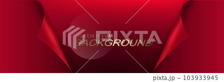 A bright red postcard with unfolded sheets of paper 103933945