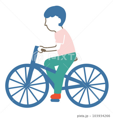自転車に乗る人　イラスト 103934266
