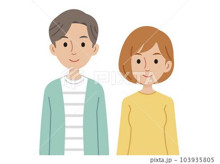 笑顔の男女 103935805
