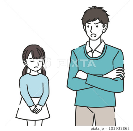 先生に怒られる女の子 先生に怒られる女の子 103935862