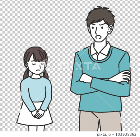 先生に怒られる女の子 先生に怒られる女の子 103935862