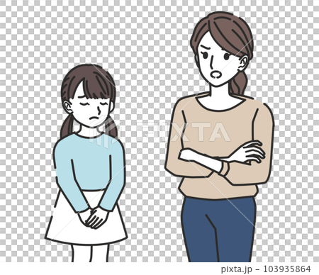 Girl angry with mom 103935864