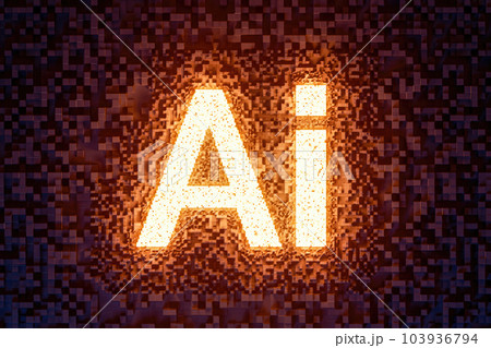 3d illustration of AI network background 103936794