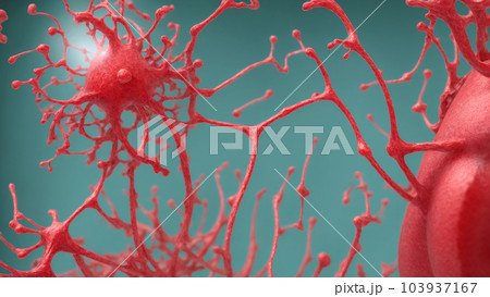 AI生成画像/神経細胞を電子顕微鏡で見た風のイラスト R7 AI生成画像/神経細胞を電子顕微鏡で見た風のイラスト R7 103937167