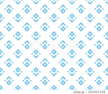 Abstract geometric pattern. A seamless vector background. White and blue ornament. Graphic modern pattern. Simple lattice graphic design 103937189