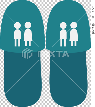 illustration of simple toilet slippers illustration of simple toilet slippers 103937258