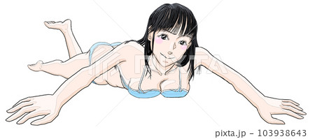 床に水着で寝そべる女の子31 床に水着で寝そべる女の子31 103938643