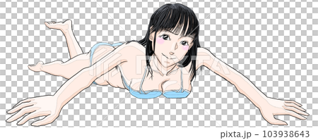 床に水着で寝そべる女の子31 床に水着で寝そべる女の子31 103938643