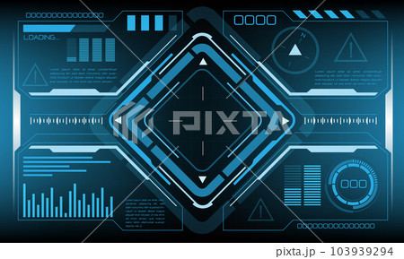 HUD sci-fi interface screen view design virtual reality futuristic technology display vector HUD sci-fi interface screen view design virtual reality futuristic technology display vector 103939294