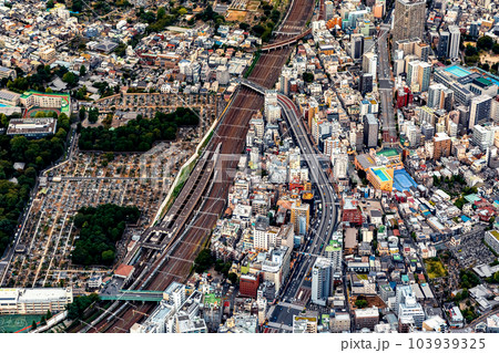 Aerial view of Ueno Tokyo, Japan 103939325
